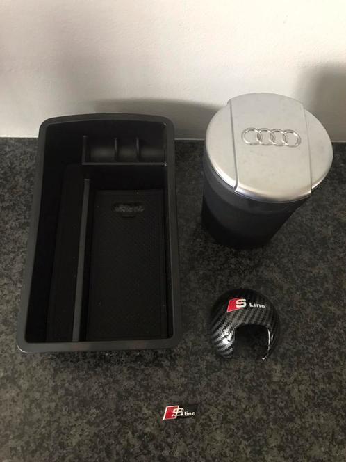 Audi A3 armsteun organizer Sline pook stuur embleem logo, Auto diversen, Tuning en Styling, Ophalen of Verzenden