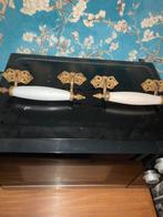 Antieke kastgrepen met porselein, Antiek en Kunst, Ophalen of Verzenden