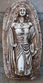 FORTUNA, Romeinse godin. Polychroom gips. Ca 1900., Ophalen