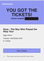 Dave Tickets/2x/10-02-2026, Twee personen, Februari