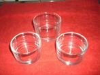 3 nieuwe (sausjes)kleine schaaltjes, Ophalen, Nieuw, Effen, Glas