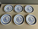Vintage gebaksbordjes China Town Italy 6 stuks, Antiek en Kunst, Ophalen