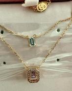 Swarovski Dubbele Ketting - Pura/Ros, Overige materialen, Nieuw, Ophalen of Verzenden, Met edelsteen
