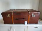 K256 VINTAGE koffer / hutkoffer van geperst karton en hout, Ophalen