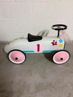 Baghera Retro Ride-On Loopauto – Pastelroze Bloemen, Ophalen of Verzenden, Zo goed als nieuw, Overige typen