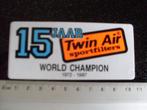 2x sticker twin air sportfilters logo world champion 72 - 87, Merk, Zo goed als nieuw, Verzenden