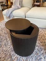 Showroommodel Ethnicraft bijzettafel Roller Max mahonie Ø40, Ophalen, Rond, Zo goed als nieuw, Mariniersweg 1