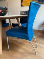 Montis Spica blauw orgineel 6 stuks, Huis en Inrichting, Stoelen, Ophalen, Gebruikt, Blauw, Leer