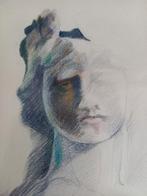 Tekening vrouw., Ophalen of Verzenden