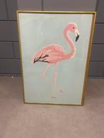 Lijst met flamingo poster, Ophalen, Gebruikt, Foto of Poster, 50 tot 75 cm