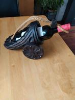 Wijnfles houder kanondrager, Huis en Inrichting, Ophalen of Verzenden, Hout, Minder dan 50 cm, Minder dan 5 flessen