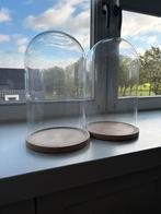 Mica Decorations Glazen Stolp met Schaal, Huis en Inrichting, Woonaccessoires | Stolpen, Ophalen, Zo goed als nieuw