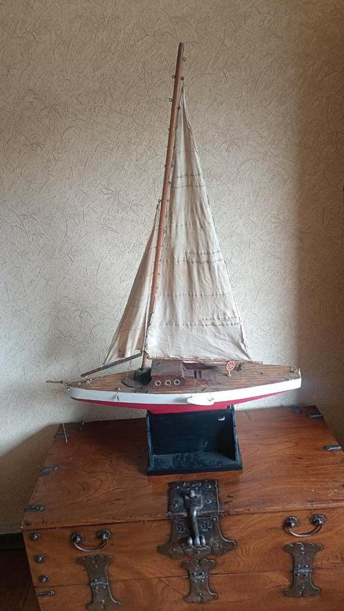 Houten Zeilboot Model - Schaalmodel, Hobby en Vrije tijd, Modelbouw | Boten en Schepen, Gebruikt, Groter dan 1:32, Overige merken