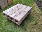 Steigerhout salontafel met robuuste wielen, Ophalen, Gebruikt, 50 tot 100 cm, 50 tot 100 cm