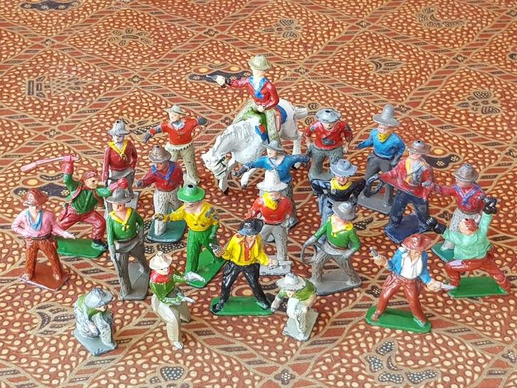 22 cowboys origineel oud speelgoed uit Engeland van tin., Antiek en Kunst, Antiek | Speelgoed, Ophalen of Verzenden
