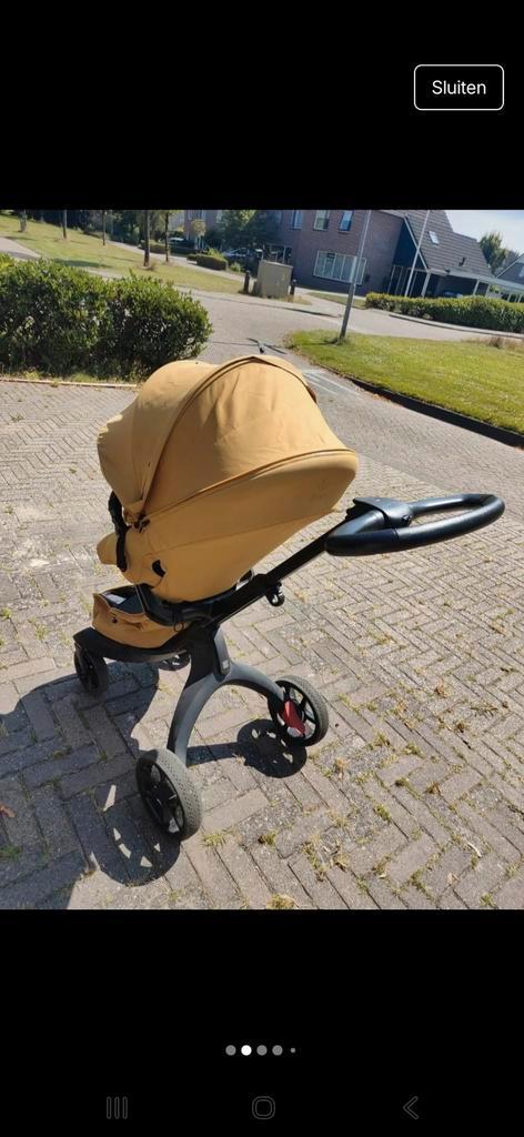 Stokke kinderwagen met accessoires, Kinderen en Baby's, Kinderwagens en Combinaties, Zo goed als nieuw, Kinderwagen, Verstelbare duwstang