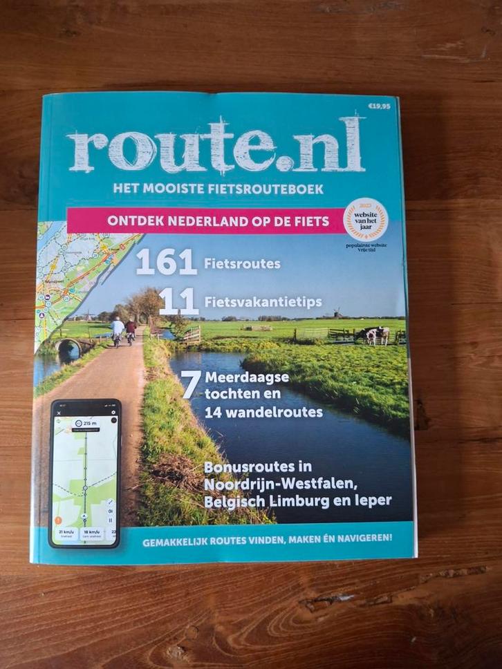 Route nl Fietsrouteboek - Ontdek Nederland op de fiets!, Boeken, Reisgidsen, Zo goed als nieuw, Fiets- of Wandelgids, Benelux