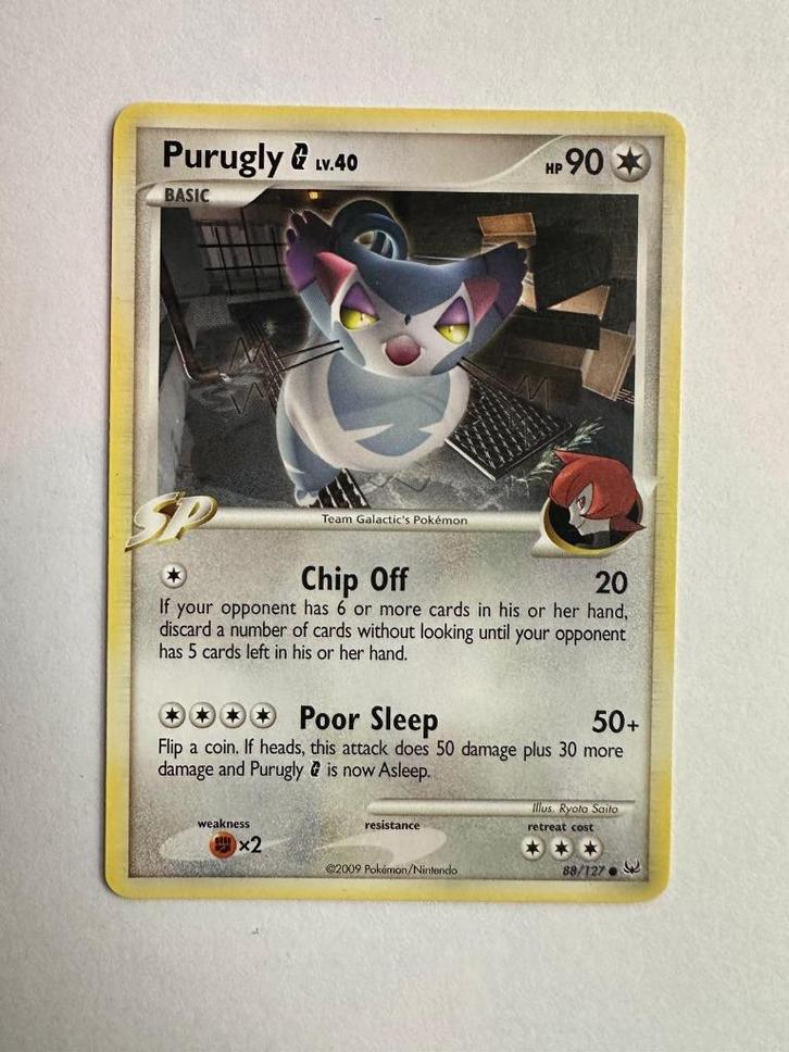 Purugly G – 88/127 – Platinum, Hobby en Vrije tijd, Verzamelkaartspellen | Pokémon, Zo goed als nieuw, Losse kaart, Ophalen of Verzenden