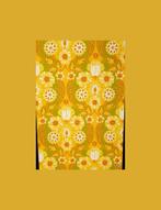 4788 geel oranje behang bloemen retro vrolijk 70s tropisch, Huis en Inrichting, Verzenden, Geel