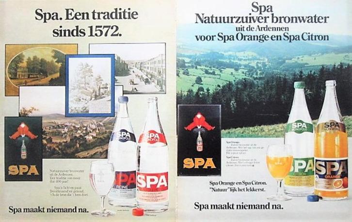 19 vintage advertenties reclames water 75-81 Spa Perrier, Verzamelen, Merken en Reclamevoorwerpen, Gebruikt, Overige typen, Verzenden