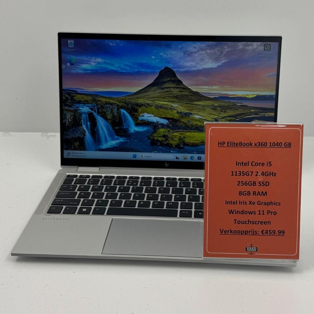 HP EliteBook x360 1040 G8 Laptop | i5 8GB RAM 256GB SSD, 256 GB, 2 tot 3 Ghz, Qwerty, Toulonselaan 72