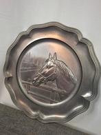 Tinnen Wandbord met Paardenafbeelding, Antiek en Kunst, Antiek | Tin, Ophalen of Verzenden