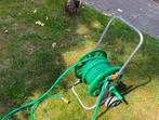 SlangHaspel vrijstaand HAZELOCK Mét slang ruim 22 meter, Ophalen, Gebruikt