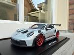 1:18 Porsche 911 992 (992.1) GT3 RS Ice Grey 2022 Spark, Hobby en Vrije tijd, Modelauto's | 1:18, Overige merken, Auto, Models@sparkmodel.com