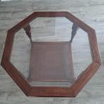 Salontafel met Glazen Blad 100x100, Ophalen, Gebruikt, 50 tot 100 cm, Glas