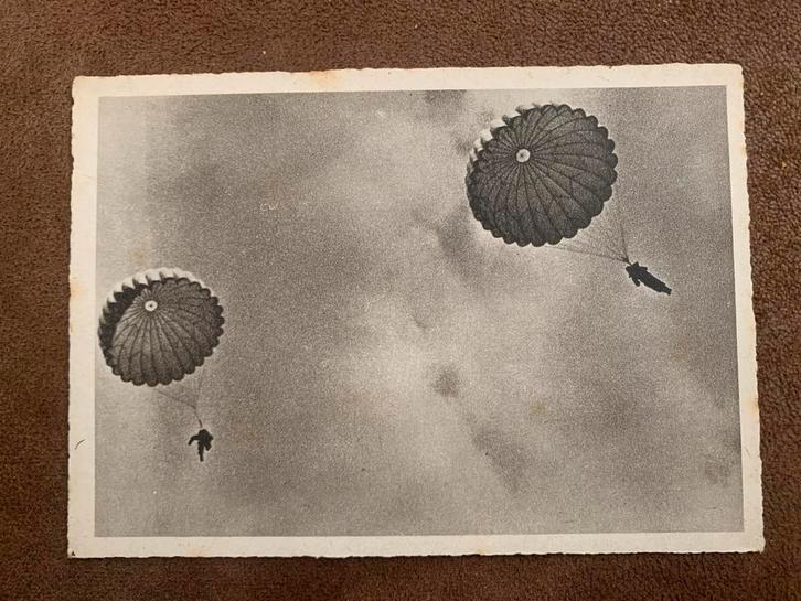 Oude Duitse ansichtkaart parachutisten, Verzamelen, Ansichtkaarten | Buitenland, Ongelopen, Duitsland, 1920 tot 1940, Ophalen of Verzenden