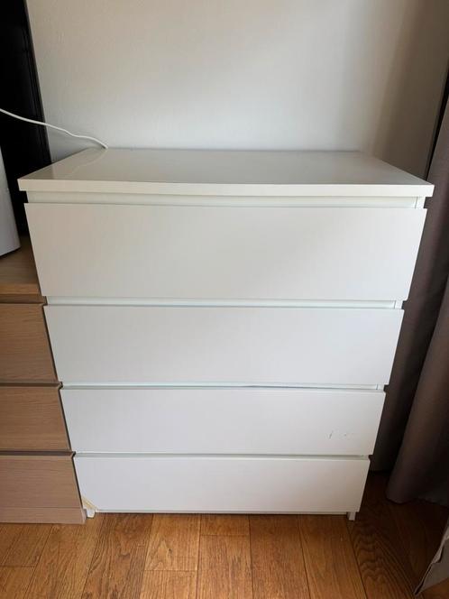 Witte ikea malm ladekast, Huis en Inrichting, Kasten | Ladekasten, Gebruikt, Minder dan 100 cm, 50 tot 100 cm, 25 tot 50 cm, Ophalen