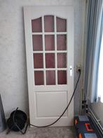 Houten Binnendeur met Roze Glas, Ophalen, Gebruikt, Minder dan 80 cm, Binnendeur