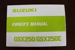 Suzuki GSX250 E 1979 motorcycle owner's manual GSX 250, Ophalen of Verzenden, Suzuki