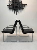 Vintage Vergaderstoelen - Zware Kwaliteit, Ophalen, Twee, Zwart, Zo goed als nieuw