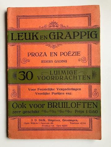 Leuk en grappig. 30 luimige voordrachten in pöezie en proza beschikbaar voor biedingen