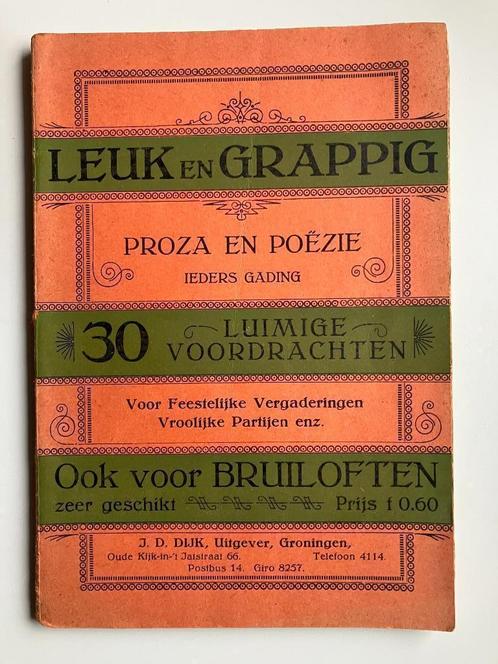Leuk en grappig. 30 luimige voordrachten in pöezie en proza, Boeken, Gedichten en Poëzie, Gelezen, Ophalen of Verzenden