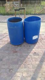 blauwe vaten / regenton, 150 liter of meer, Ophalen, Gebruikt, Kunststof
