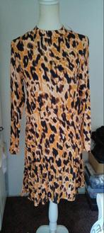 SUPER MOOI zwart/oranje/beige print jurkje mt. S - nieuw, Overige kleuren, Nieuw, Ophalen of Verzenden, Knielengte