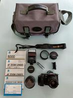 Vintage Minolta 5000 + accessoires jaren '80 Japan., Ophalen of Verzenden, Gebruikt, Spiegelreflex, Minolta