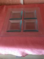 glazen schotel met 4 losse schoteltjes (nieuw), Verzenden, Nieuw, Overige stijlen, Glas