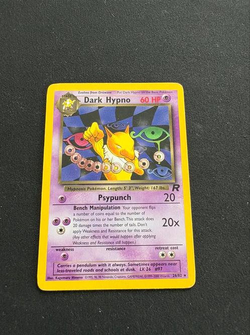 Dark Hypno 26/82 WOTC, Hobby en Vrije tijd, Verzamelkaartspellen | Pokémon, Zo goed als nieuw, Losse kaart, Ophalen of Verzenden