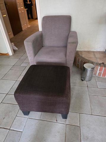 Fauteuil met hocker - Comfortabel en stijlvol! beschikbaar voor biedingen