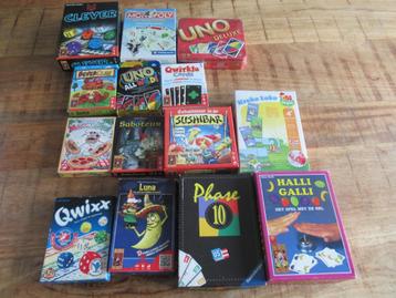 14 kleine "nieuwe" spelletjes (B) reisspel Phase 10 Uno Luno beschikbaar voor biedingen