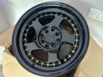 Aodhan AH01 Zwart goud 15 x 8.0J ET20 4x100 4x114.3, Auto diversen, Ophalen of Verzenden