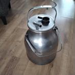 RVS melkbus, decoratief met tuinplant of voor drank stoken., Huis en Inrichting, Emmers, Ophalen of Verzenden, Gebruikt, Met deksel