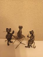 Poezen kat beeldjes brons, Ophalen of Verzenden, Zo goed als nieuw, Dier