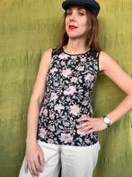 Mouwloos shirt / tops - bloemenprint - paars - 36/S, Paars, Ophalen of Verzenden, Gedragen, Maat 36 (S)