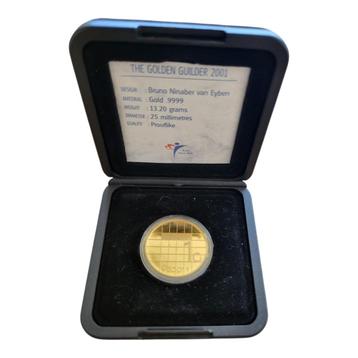 Nederland 1 gulden 2001 goud Ninaber Prooflike beschikbaar voor biedingen