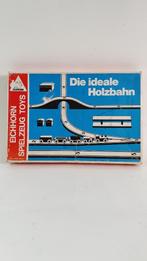 Vintage houten treinbaan Eichhorn Holzbahn, in doos. 7A6, Antiek en Kunst, Antiek | Speelgoed, Ophalen of Verzenden