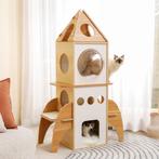 Unieke houten krabpaal voor katten - Grote raket, Dieren en Toebehoren, Krabmeubelen, Ophalen of Verzenden, Nieuw, Krabpaal